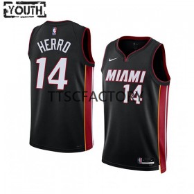 Dres Miami Heat Tyler Herro 14 Nike 2022-23 Icon Edition Crno Swingman - Dječji
